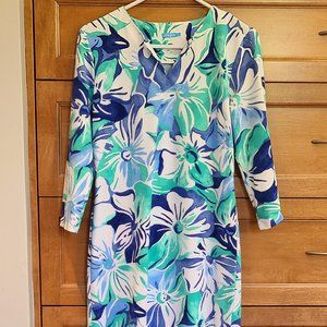 HIGH-QUALITY, WORN ONCE! J. McLaughlin Dress- (M) - 3/4 sleeve, length to knee